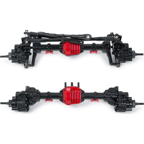 AXSPEED 1 Set Steel Alloy Front & Rear Axle for 1:10 RC Rock Crawler Car Axial Scx10 II 90047 90046 90059 90060