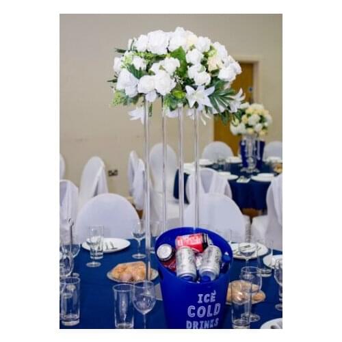Wedding Flower Stand Acrylic Columns Clear Pillar Decorative Vases Rectangular Wedding Centerpiece Event Party decoration