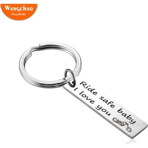 Ride Safe Baby I love you Keychain Gift for Boyfriend Anniversary Gift Valentines Day Wedding Souvenir Stocking Stuffers