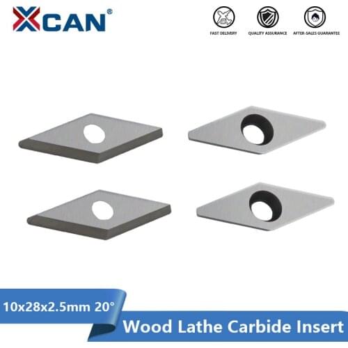 XCAN Wood Turning Tools Carbide Insert 10x28x2.5mm 20° Lathe Cutter Woodworking Lathe Tools