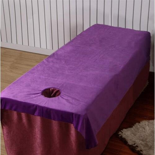 Comfortable Wrinkle Resistant Polyester Salon Massage SPA Bed Sheet Couch Home Soft Bedding Article Plain Cover Bedspread F0211