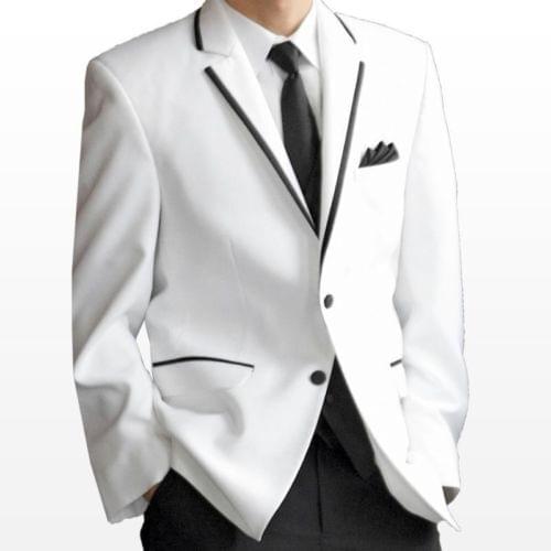 High quality most popular white wedding tuxedos Mens Wedding Suits Groom Tuxedos Bridal Blazers White Jacket Black Pant Custom