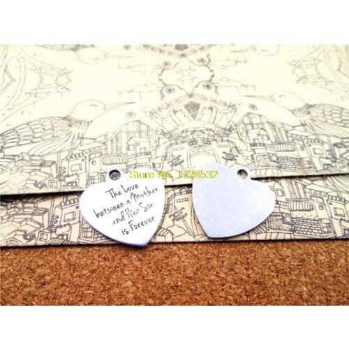 10pcs-stainless steel Charms"love son " DIY Charms Pendants for necklace/bracelet/keychain DIY jewelry