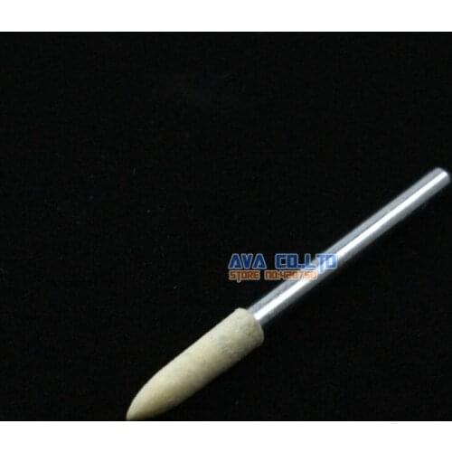 20 Pieces 3x15mm Bullet Mounted Wool Felt Polishing Point Burrs 3mm Shank