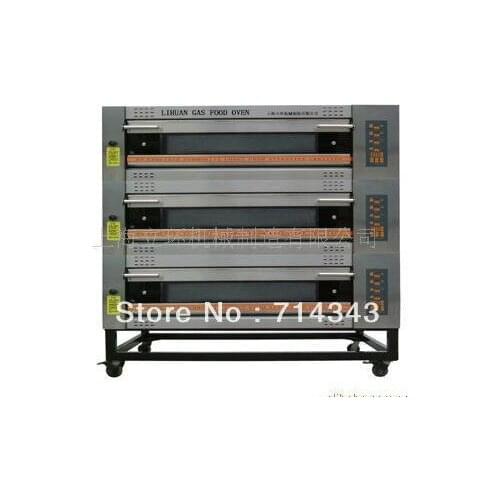 3 layers 9 pans Gas baking oven gas bakery equipment ovens