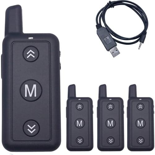 4PCS LEIXEN VV-109 Super MINI Walkie Talkie 0.5W with USB Power Supply & Earpieces UHF 400-470MHz 16CH Two-Way Radio