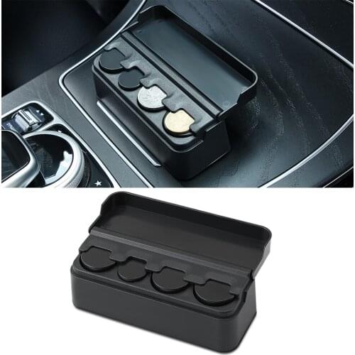 Car Coin Holder Case Storage Box For BMW E90 F30 F10 Audi A3 A6 C5 C6 Opel Insignia Alfa Romeo Ssangyong Accessories