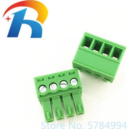 Free shipping 50PCS KF2EDGK-3.5-4P female KF15EDGK 3.5 mm 4PIN PCB connector pluggable screw through hole terminal