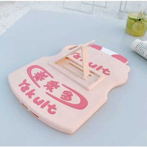 Tablet Cover For IPad Mini12345 7.9" Pink Girl 3D Cute Stand Silicone Case For IPad Air1/2 9.7" 10.2" Pro 10.5" Pro11 10.9"
