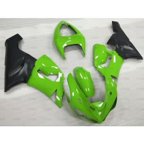 For Ninja ZX-6r 2005 - 2006 Bodywork Ninja ZX-6r 06 Green Black Full Body Kits ZX6r 636 2006 Fairings Unpainted