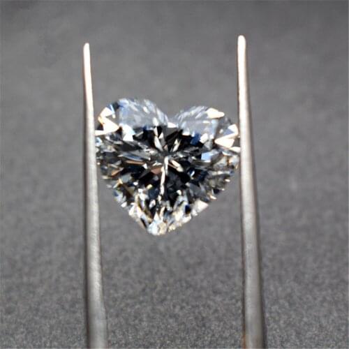 Grade AAA Cubic Zirconia Heart Shape Faceted Gemstone Flat Heart Shaped Cut Cubic Zirconia 11x12mm/12x13mm GZ28