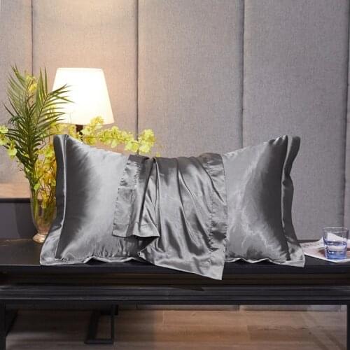 Silk satin Pillowcase No zipper Pillow Cover High-end solid color cover pillow 48x74cm pillow case cover Free shipping