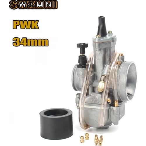PWK 34mm Motorcycle Carburetor Carb With Power Jet Fit 2 stroke Engine Power Scooter ATV Off Road