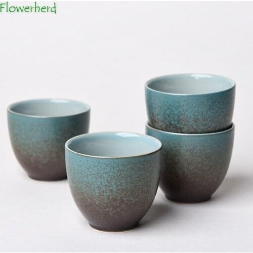 Ceramic Porcelain Kung Fu Tea Set Tea Cup Teaware Japanese Kiln Variation Tea Cup Single Cup Tea Cup Tea Bowl Pottery Cup