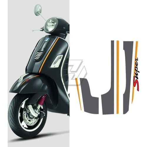 For Piaggio Vespa GTV GTS 250 300 300ie Super Motorcycle Front Frame Decals Kit