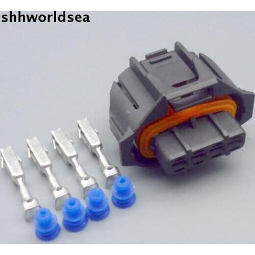 Shhworldsea 5/30/100sets kit 3.5mm 4pin 4way Intake pressure sensor plug air condition wire connector 192840373