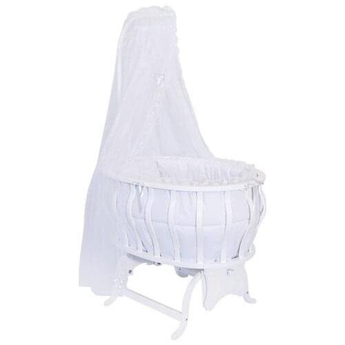 Ladybug Crib White French Filet Lace Beech Tree aster