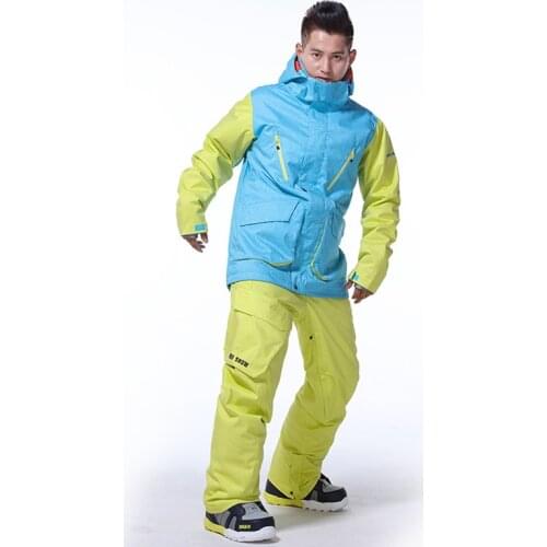 GSOU SNOW Mens Ski Jackets Windproof Waterproof Snowboard Jacket Outdoor Thermal Warmth Winter Jackets Breathable ski suit coat