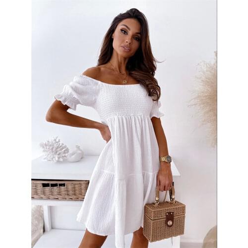 MOSHU Off-the-shoulder Summer Dresses