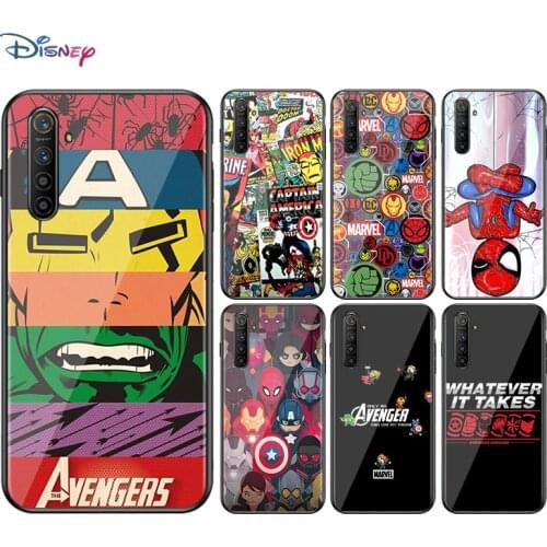 Marvel Avengers Cartoons Logo For OPPO F5 F7 F9 F11 R9S R15X R17 Neo K3 K5 A5 A7 A9 A11X Pro Soft TPU Silicone Black Phone Case