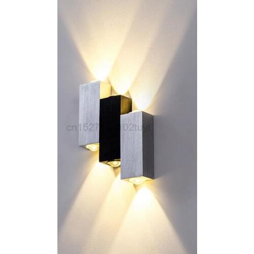 6W LED Wall Lamp Outdoor Square LED Spot Aluminum Modern Black White Home Decoration Light For Bedroom Dinning Room Wandlamp