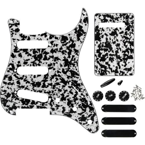 New Set of 11 Holes SSS Pickguard Guitar Strat Back Plate Closed Pickup Covers Switch Tips Guitar Parts