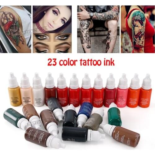 15 ml microblading pigment dermograph tattoo ink color Liquid for Semi permanent makeup Lips Eyebrow Eyeliner 23 color Emulsion
