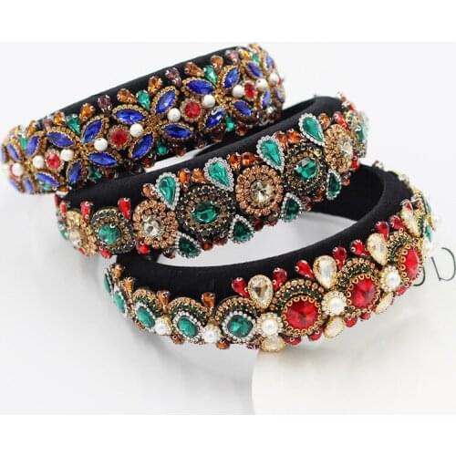 Baroque Headband Rhinestone Headband Ladies Prom Hair Accessories Dress Headwear Bamda Para El Cabello