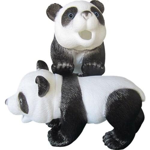 Durable Pet Dog Squeaky Toys Interactive Panda Rubber Toys For Medium Chihuahua Dog Molar Supplies Lovely Fun Pets Plaything