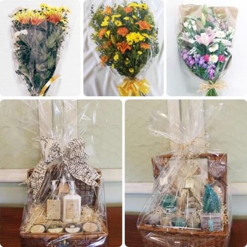 80x3000cm Transparent Waterproof Cellophane Wrap Wrapper Roll Basket Packing Film Bouquet for DIY Gifts Baskets Flowers Crafts