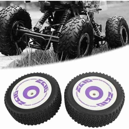 1SET Rubber Racing Car Front Tyre Tires & Plastic Hubs Wheel Rims For WLTOYS 124019 1:12 RC Car Racing Car RC Parts