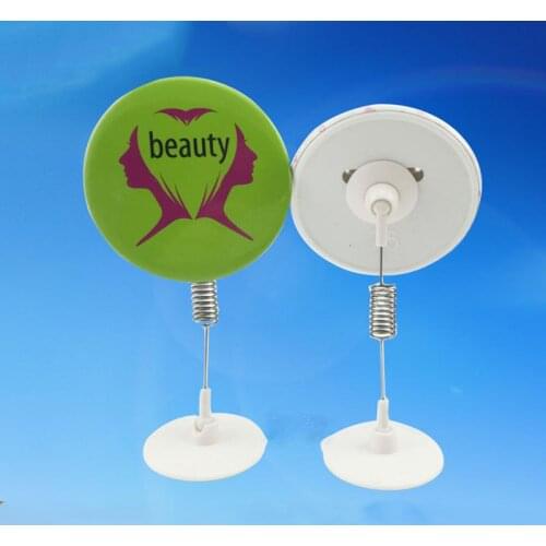 DIY customized Made 75MM shake brand advertising promotion gifts car shake card button badges 100 sets