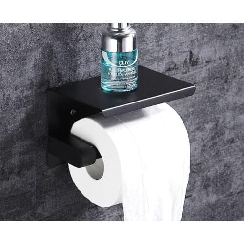 SUS 304 Stainless Steel Wall Mount Bathroom Lavatory Tissue Holder Paper Towel Holder Rolling Toilet Paper Holder