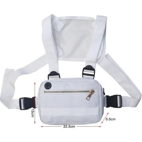Unisex Chest Rig Bag Hip Hop Streetwear Waist Bag Adjustable Tactical Fanny Waist Packs