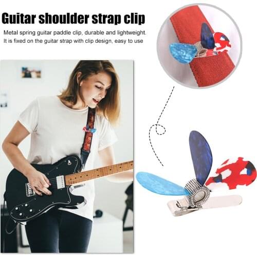 Picks Clip with 3 Picks Bass Ukulele Accessories Acoustic Guitars Metal Guitar Musical Enjoyable Instrument Supplies