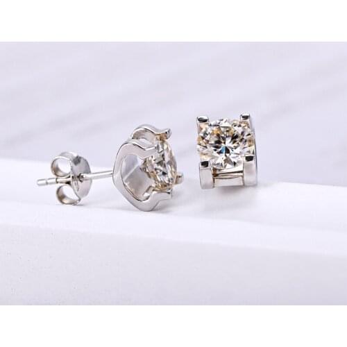 Luxury 100% 925 Sterling Silver Stud Earrings For Women Exquisite High-end Party Fine Jewelry Gift