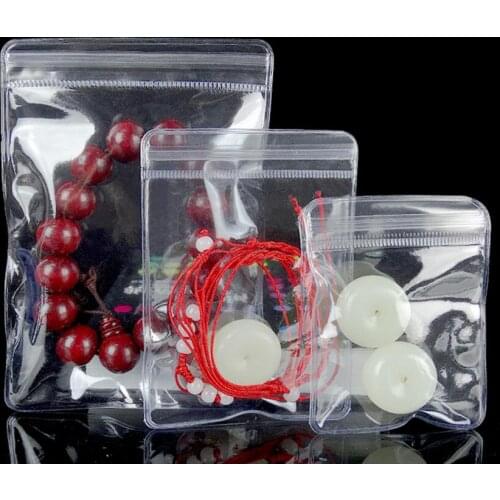 12.6 Qi 100pcs/lot New Platic Ziplock Bag Clear Self-Sealing ZipLock Anti-oxidation Plastic Packing Bag PVC Jewelry Craft Bag
