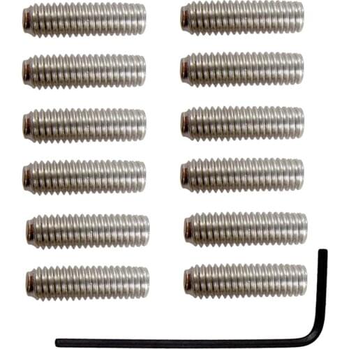 12 Pieces Guitar Saddle Tremolo Bridge Screws for ST/ Guitar DIY Parts