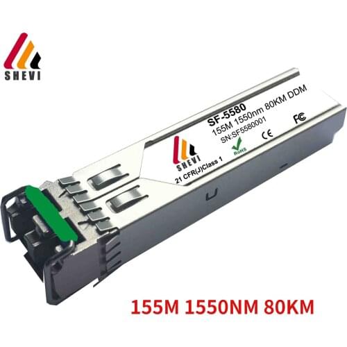 155M SFP 1550NM 80KM Fiber Optical Transceiver Compatible Mikrotik