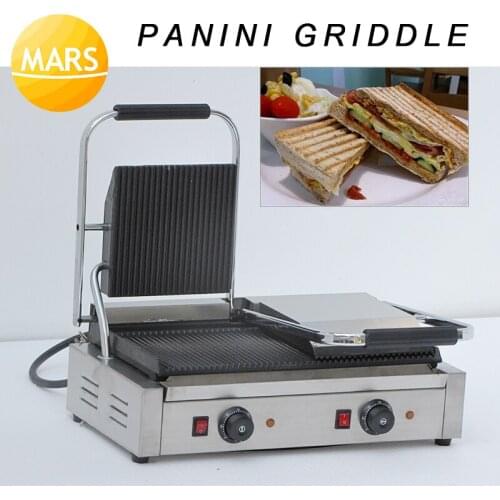2 Plates Panini Sandwich Maker Electric Panini Griddle; Panini Grill Press; Panini Baking Plates Toaster Machine