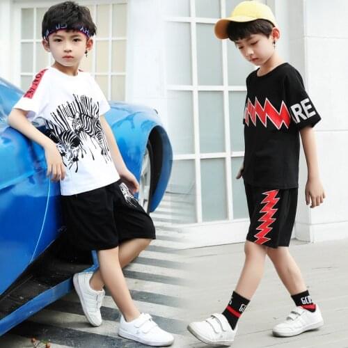 2019 Summer Boys Clothing Sets Teenage Sport Suits Short Sleeve T Shirt & Pants Casual 4 5 6 8 10 12 13 Years Child Boy Clothes