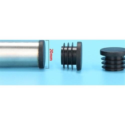 4/8/12Pcs Round Plastic Blanking End Caps Tube Plugs Black Insert Stopper For Chair Leg Pipe 14mm-60mm