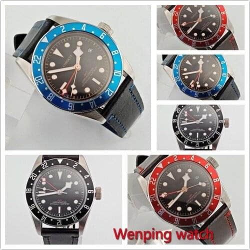 41mm Corgeut watch water resistance RED GMT hands sapphire glass Automatic movement Mens watches E2660