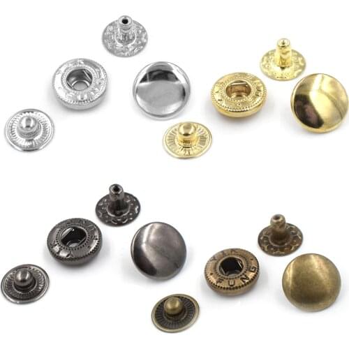 50 sets per pack.Button.Metal snap rivet. Metal buckle combination.Clothing & Accessories. Sewing repair.Metal buttons