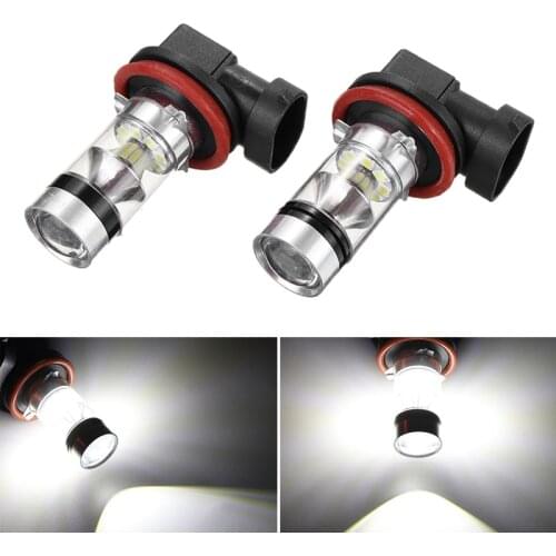2pcs 12-24V Car Lights H8 H9 H11 LED Car Fog Lamp Driving Bulb Day-time Running Light Bulb Turning Parking Bulb