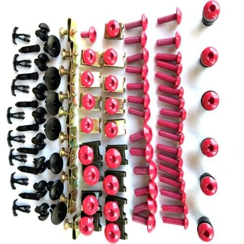 133 piece Black/Orangge/Red/Blue/gereen/Silver Complete Black Fairing Bolt Kit Body Screws for 2008-2015 Suzuki Hayabusa 1300