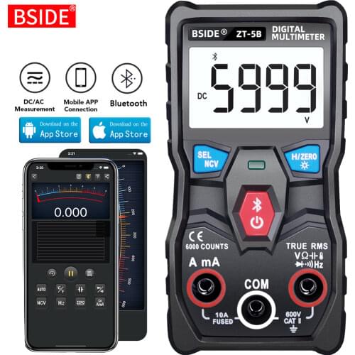 BSIDE Digital multimeter Wireless Technology Smart T-RMS Voltmeter Ammeter Auto Rang analog Capacitor Ohm NCV Hz Tester DIY Tool