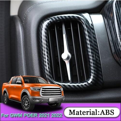 For Great Wall Cannon GWM Poer Ute 2021 2022 Car Air Conditional Outlet Sequins Internal Stickers Cover Automobiles Accessories