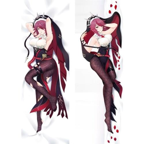 Game Genshin Impact Rosaria Dakimakura Hugging Body Pillow Case Double Sides Printed Throw Cushion Peach Skin Pillow CoverPillow