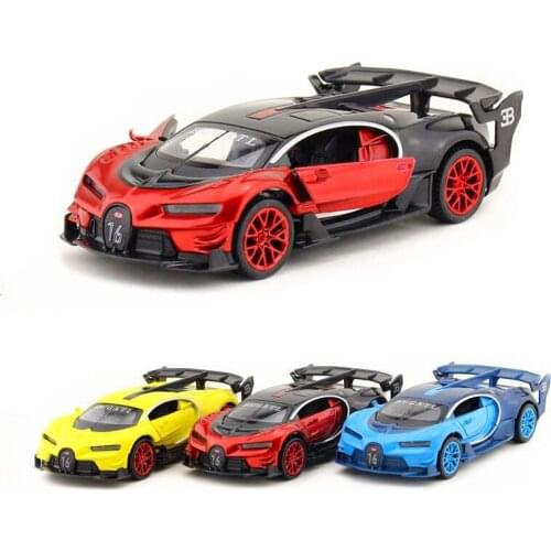 Free Shipping/Diecast Toy Model/1:32 Scale/Bugatti Vision GT Super Car/Pull Back/Sound & Light/Educational Collection/Gift/Kid